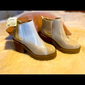 Ivory Platform Booties